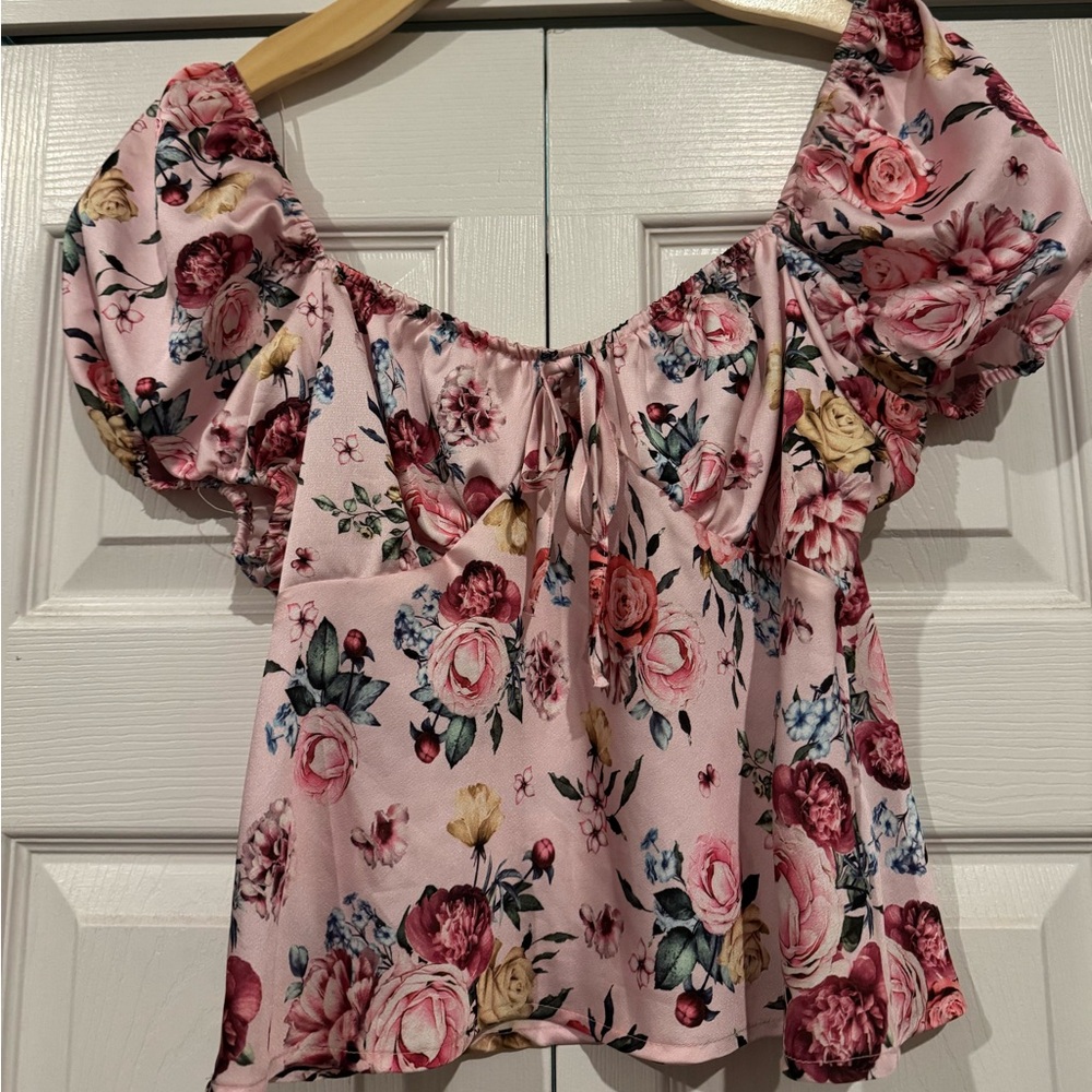 Floral Pink Top